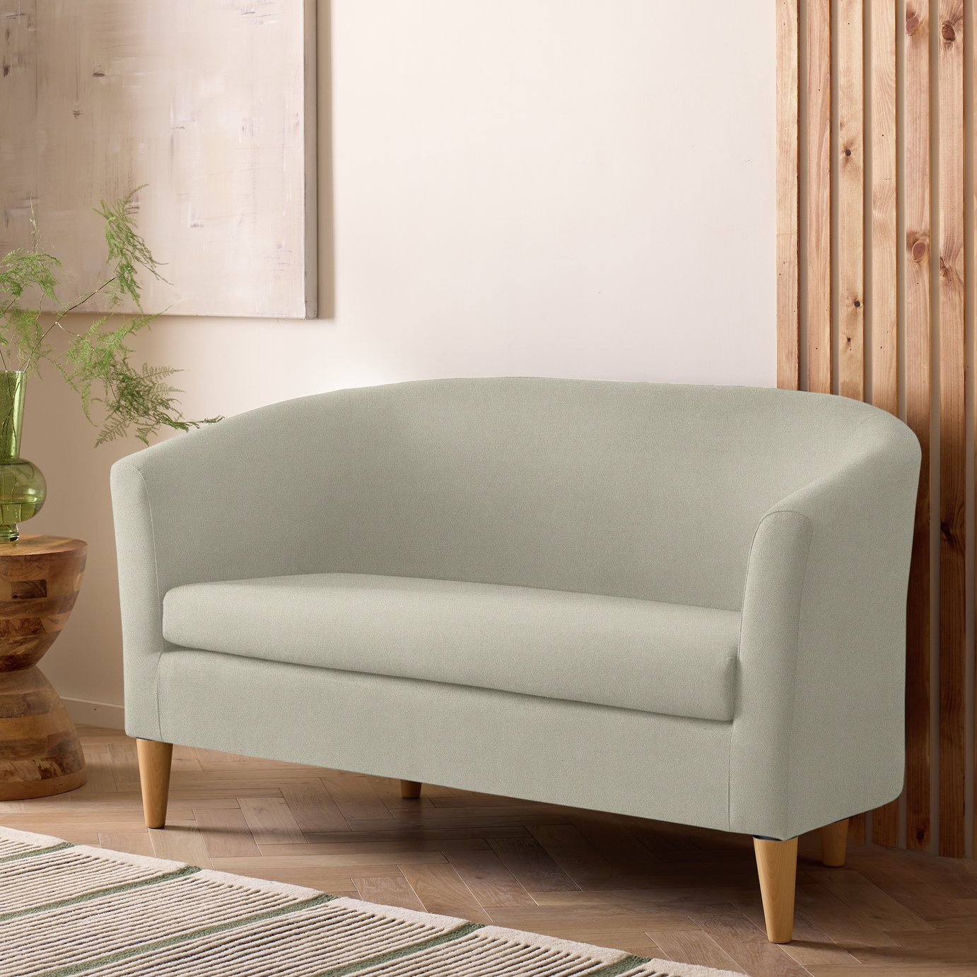 Argos Home Tub Faux Leather 2 Seater Sofa