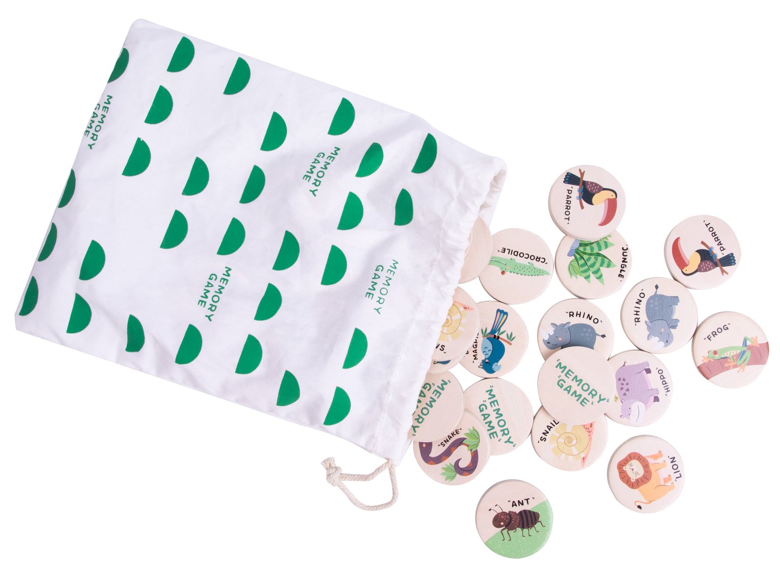 Chad Valley Jungle Wooden Memory Game 