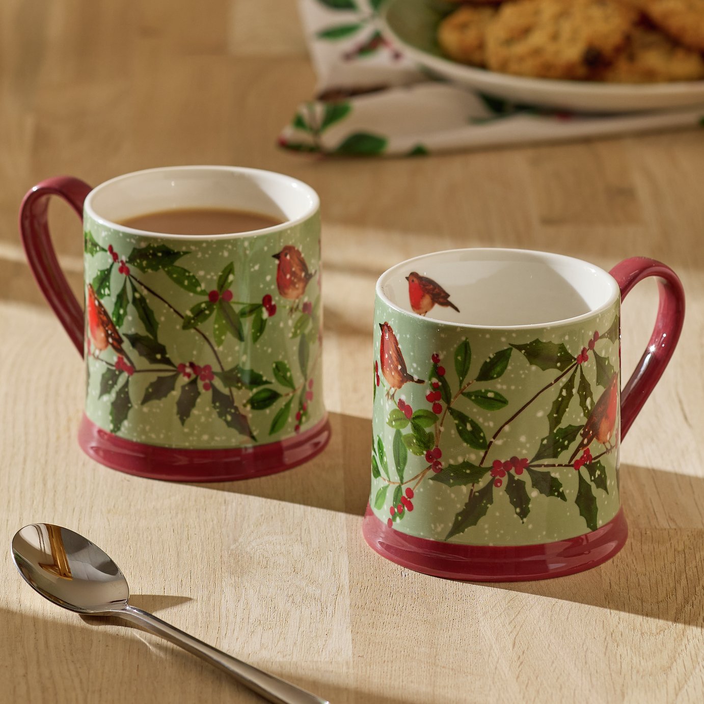Argos Home Robin Set of 2 Tankard - Green