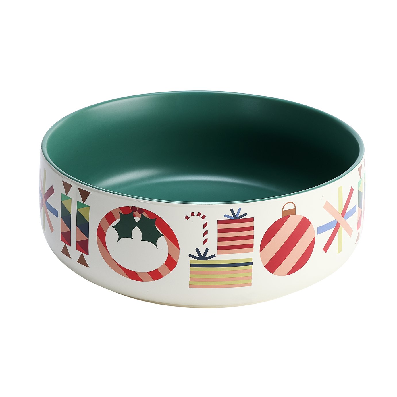 Habitat Festive Icons Stoneware Serving Bowl