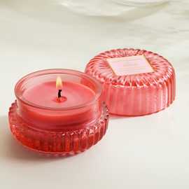 Habitat Small Lidded Votive Candle - Pomegranate & Amber