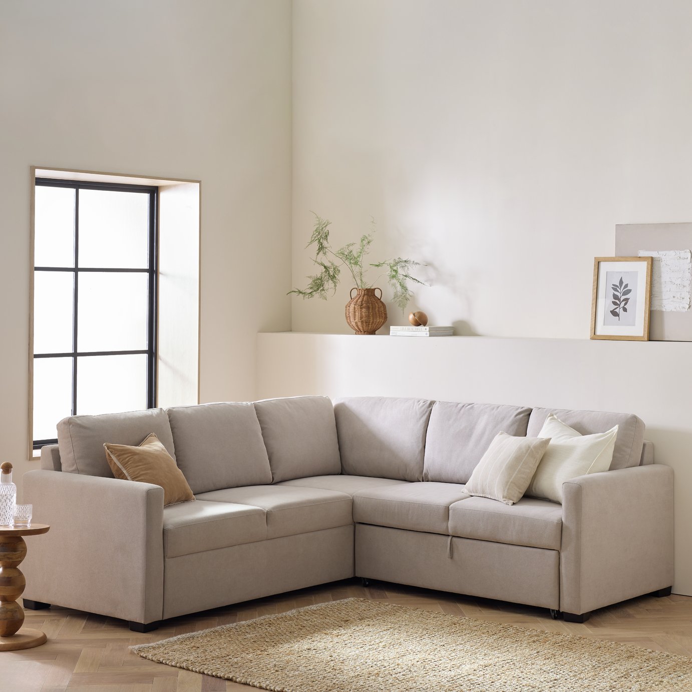 Habitat Reagan Fabric Corner Sofa Bed