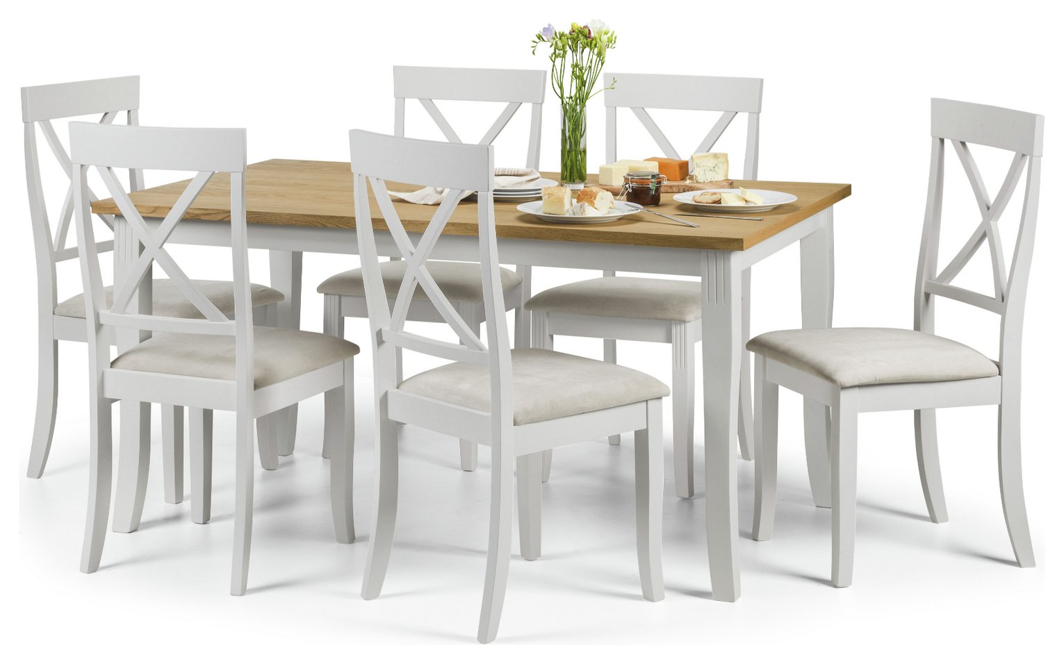 Julian Bowen Davenport Dining Table & 6 Chairs