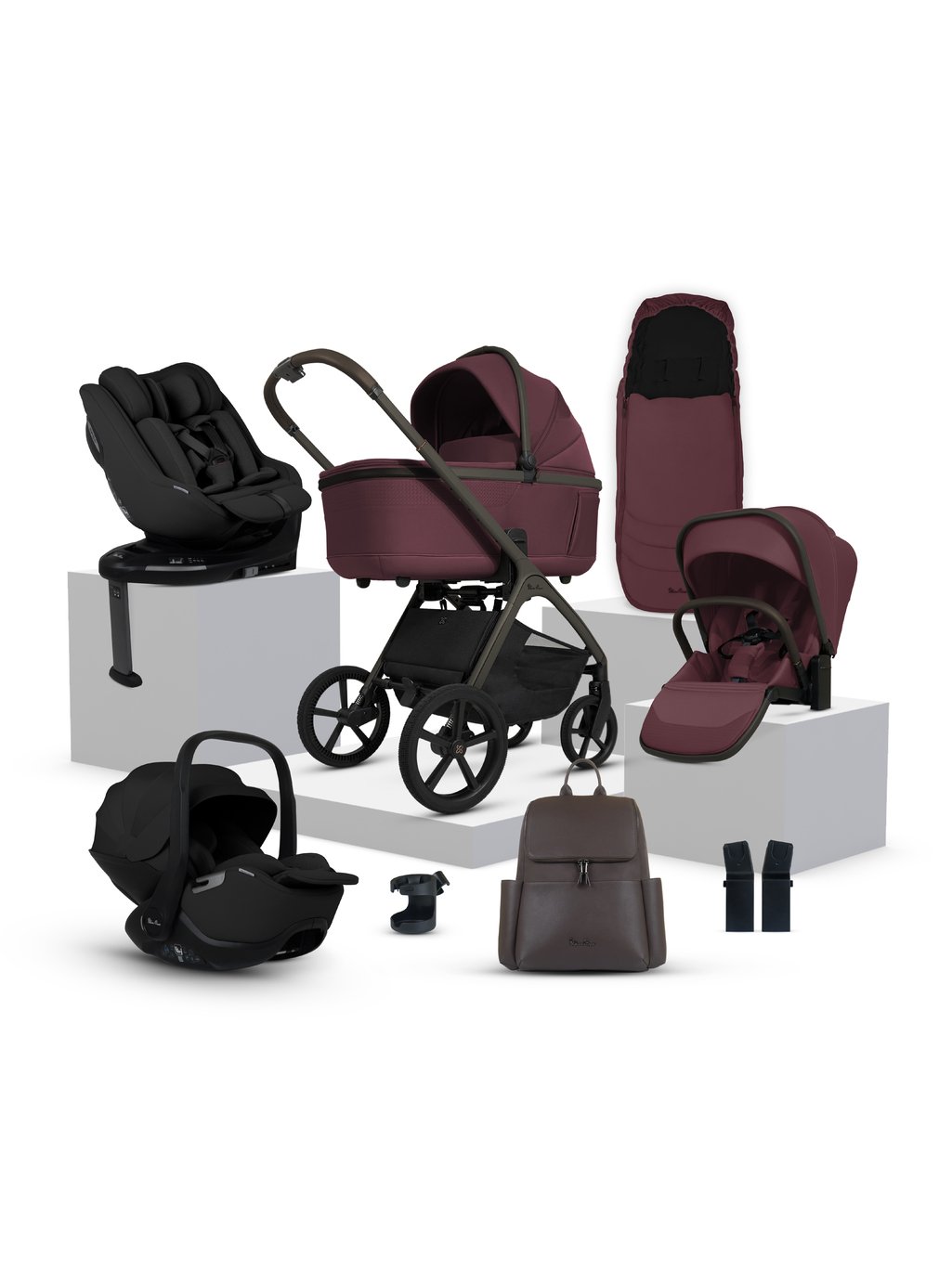 Silver Cross Cove Family Travel System - Damson