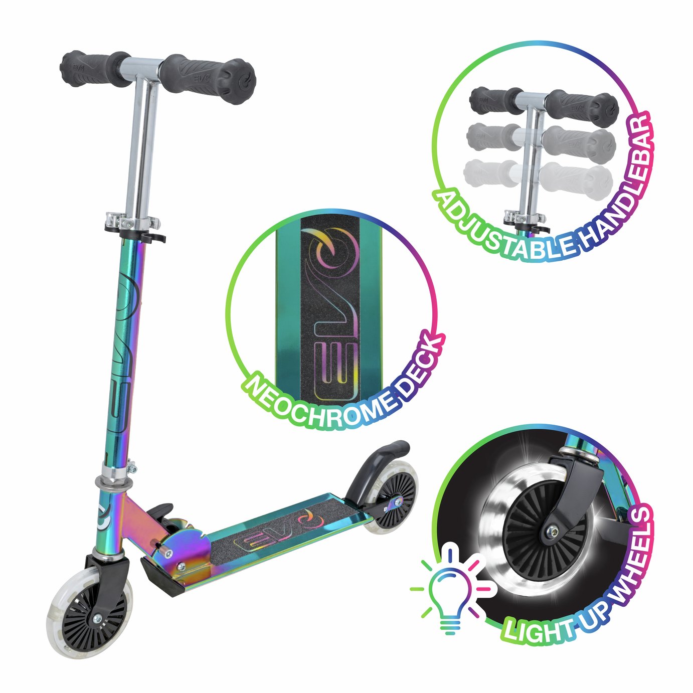 Evo Neochrome 2 Wheel Scooter - Black and Blue