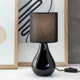 Argos Home Ceramic Table Lamp - Jet Black