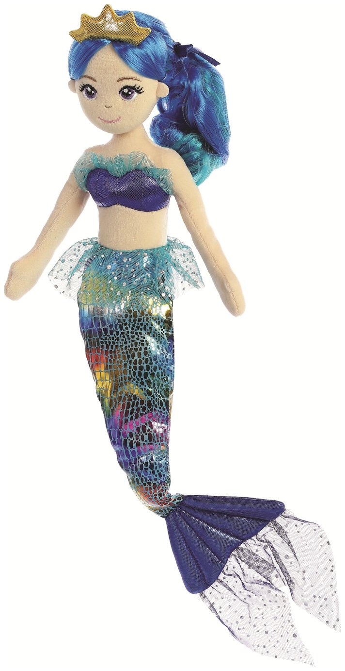 Aurora Sea Sparkles 18 Inch Rainbow Indigo Soft Toy