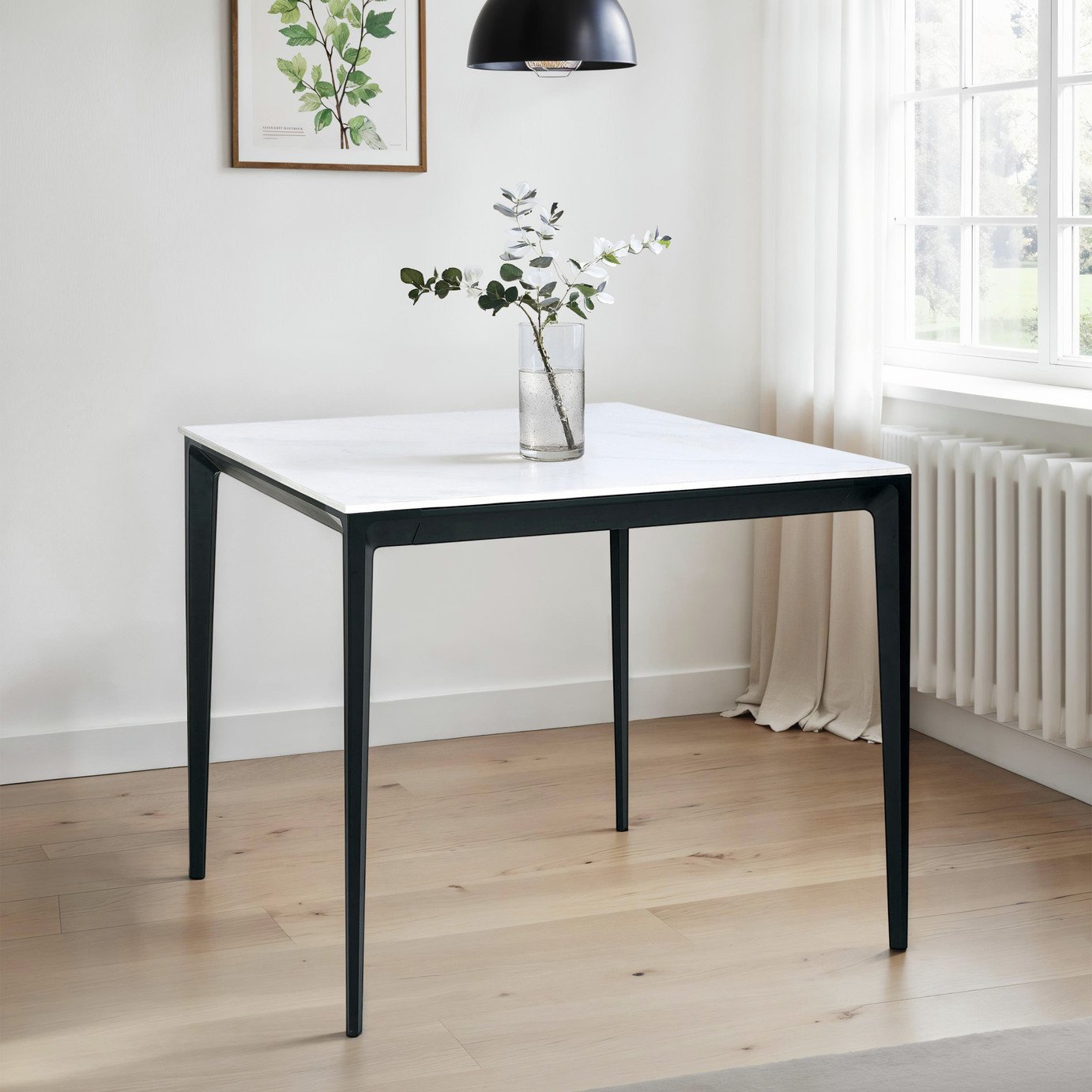 Julian Bowen Dexter Marble Effect 4 Seater Dining Table