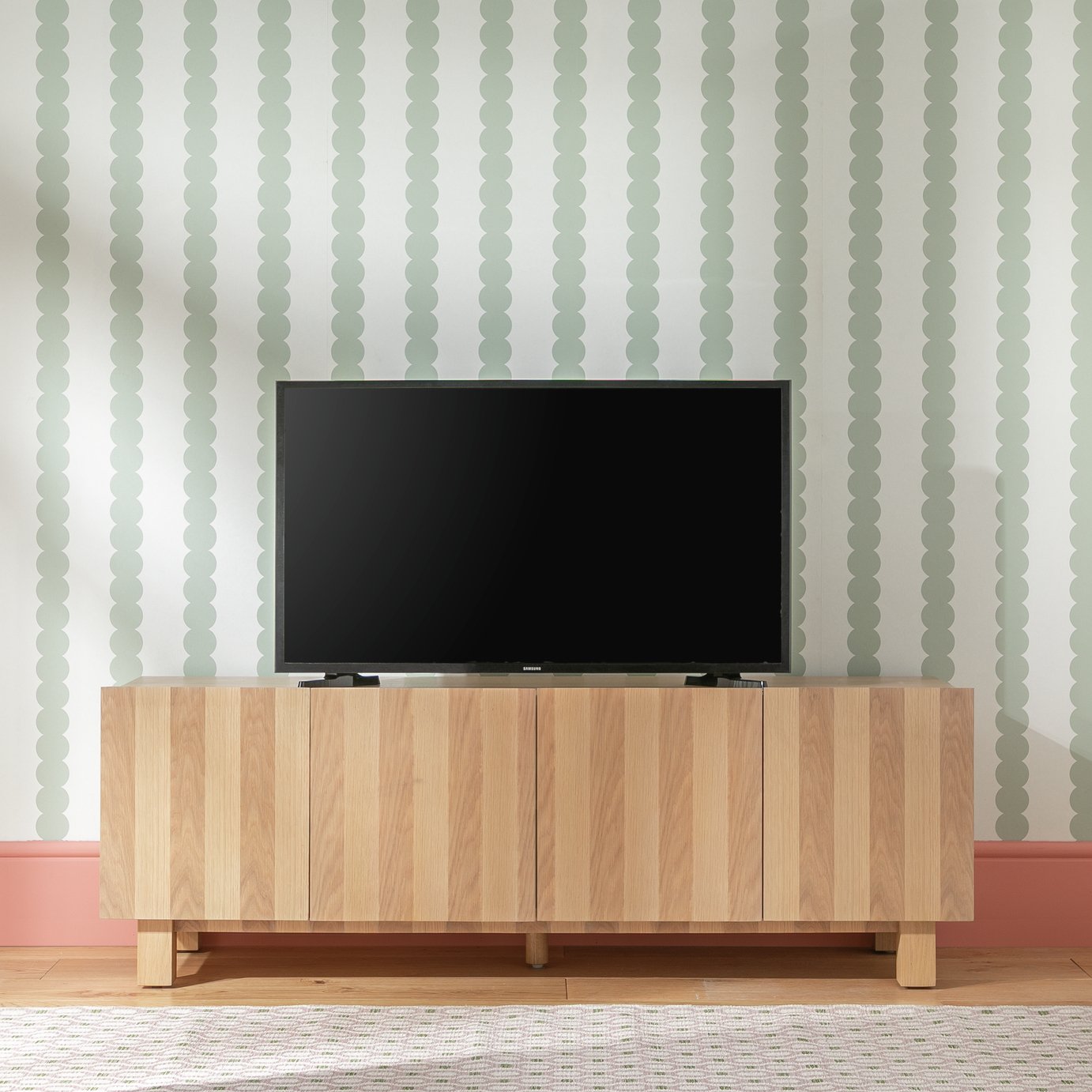 Habitat Cyril 4 Door TV Unit - Natural