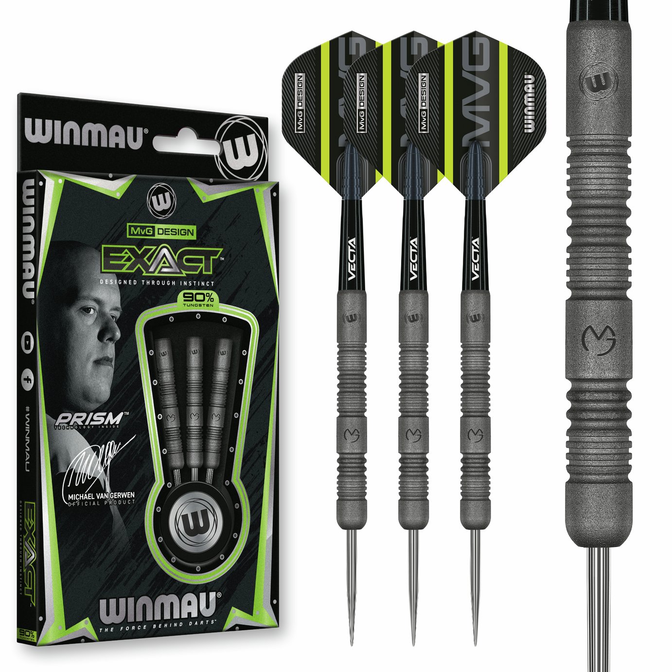 Winmau MvG Exact 23g 90% Tungsten Darts Set