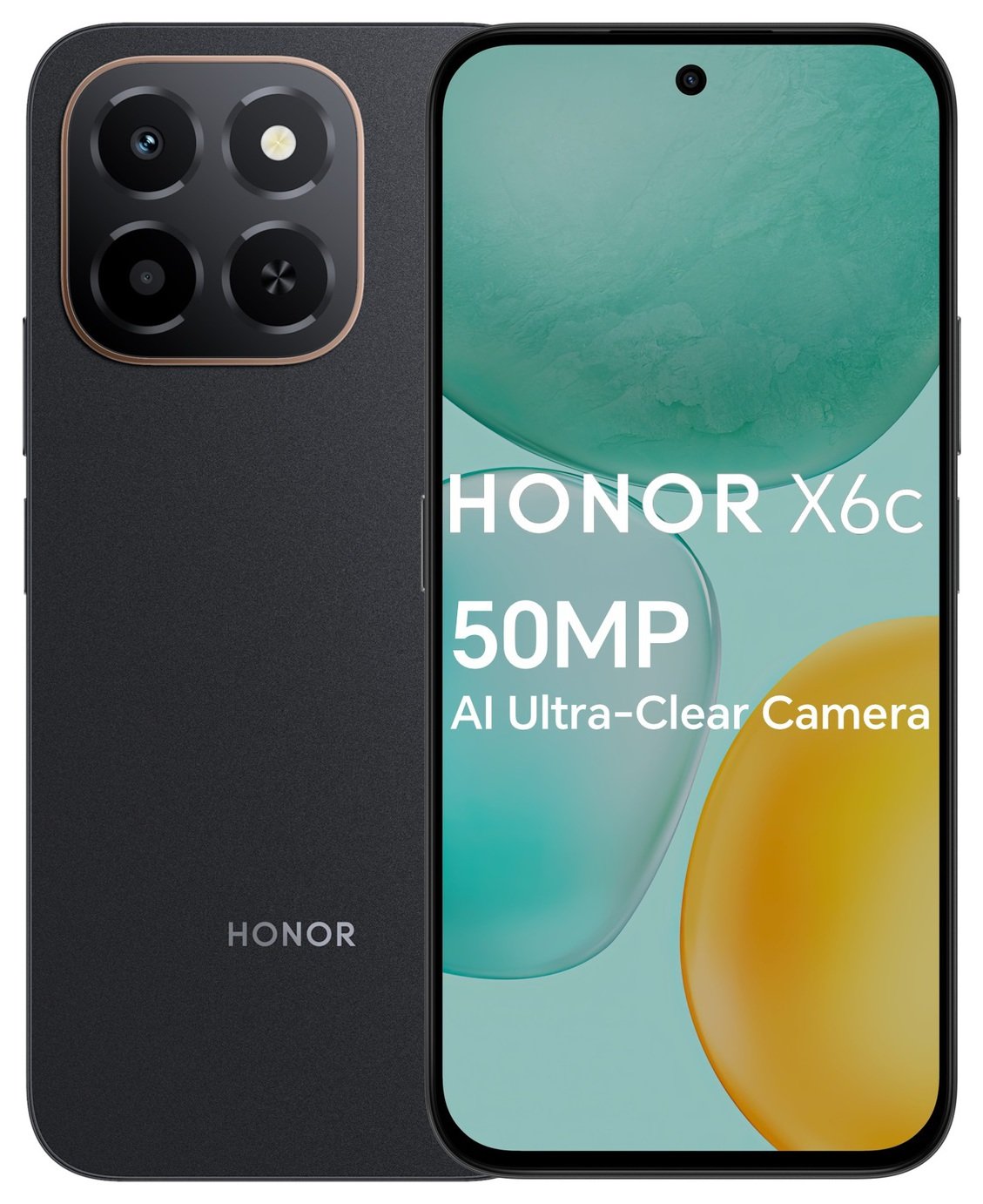 SIM Free HONOR X6c 128GB AI Mobile Phone - Midnight Black