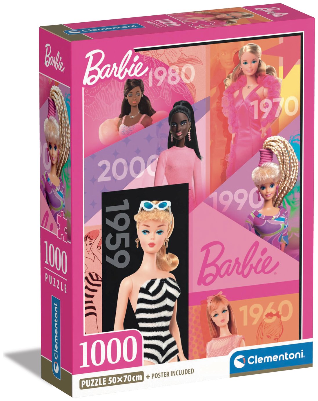 Clementoni Barbie Through The Years 1000 Piece Jigsaw Puzzle