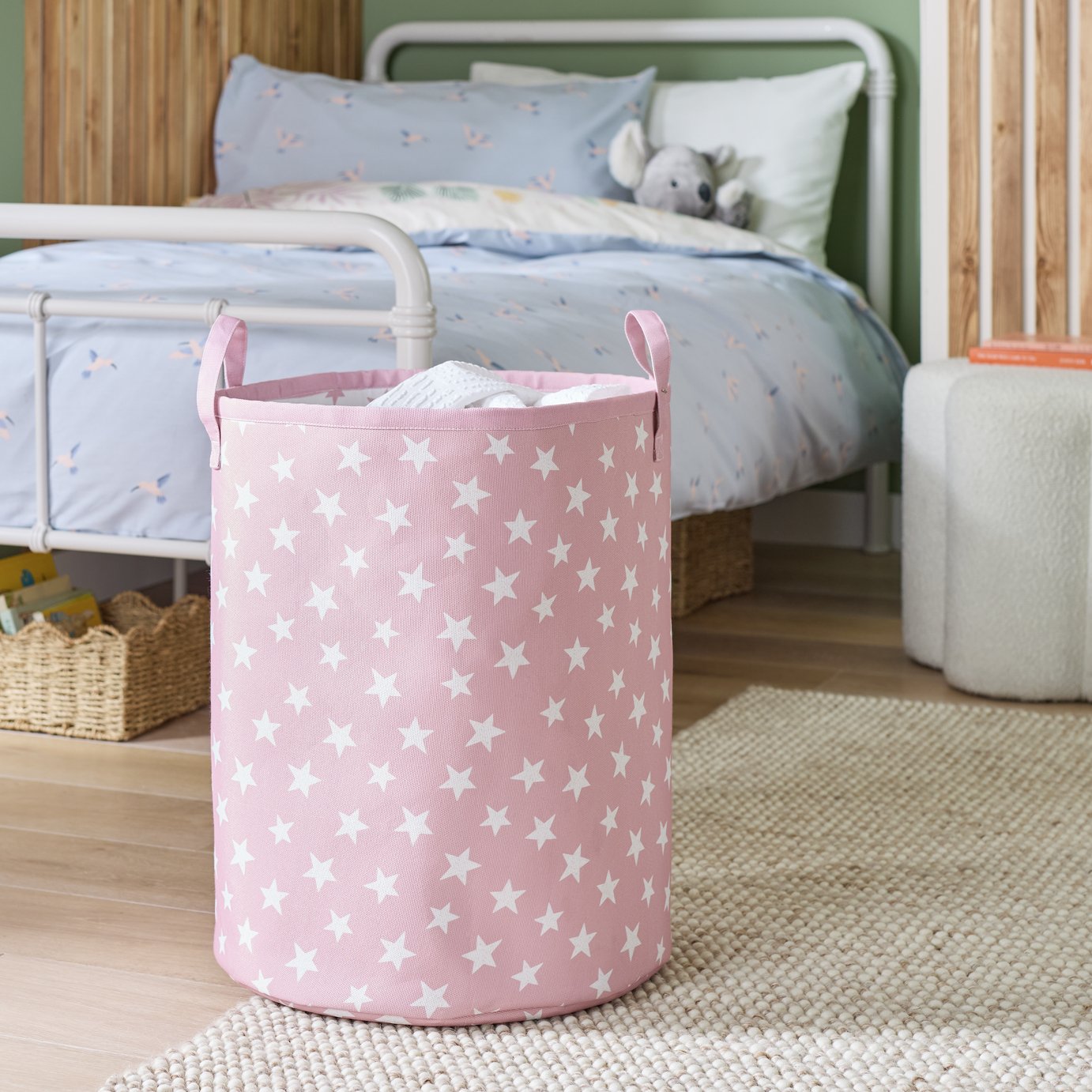 Argos Home 80 Litre Star Laundry Bag - Pink