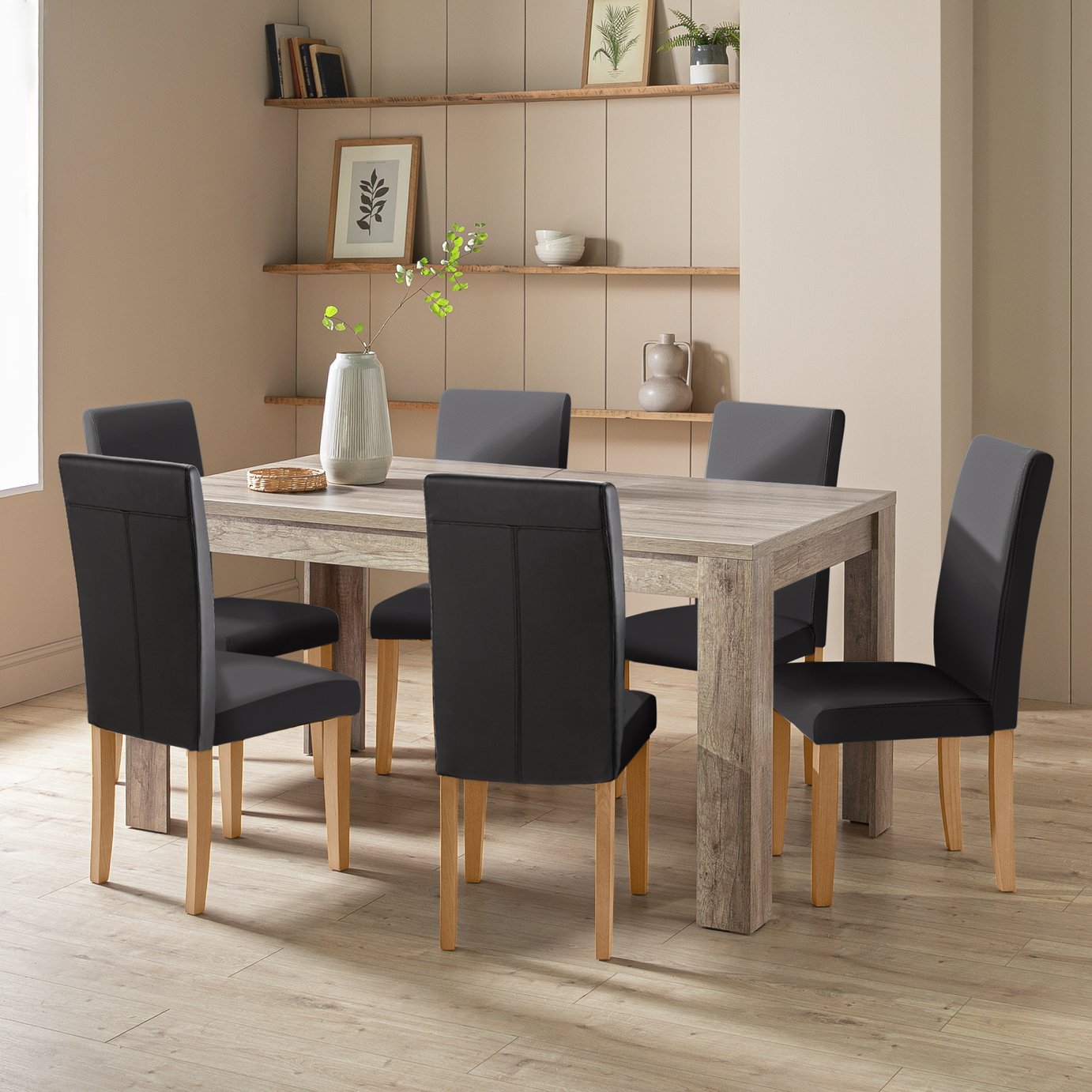 Argos Home Preston Extending Dining Table & 6 Chairs