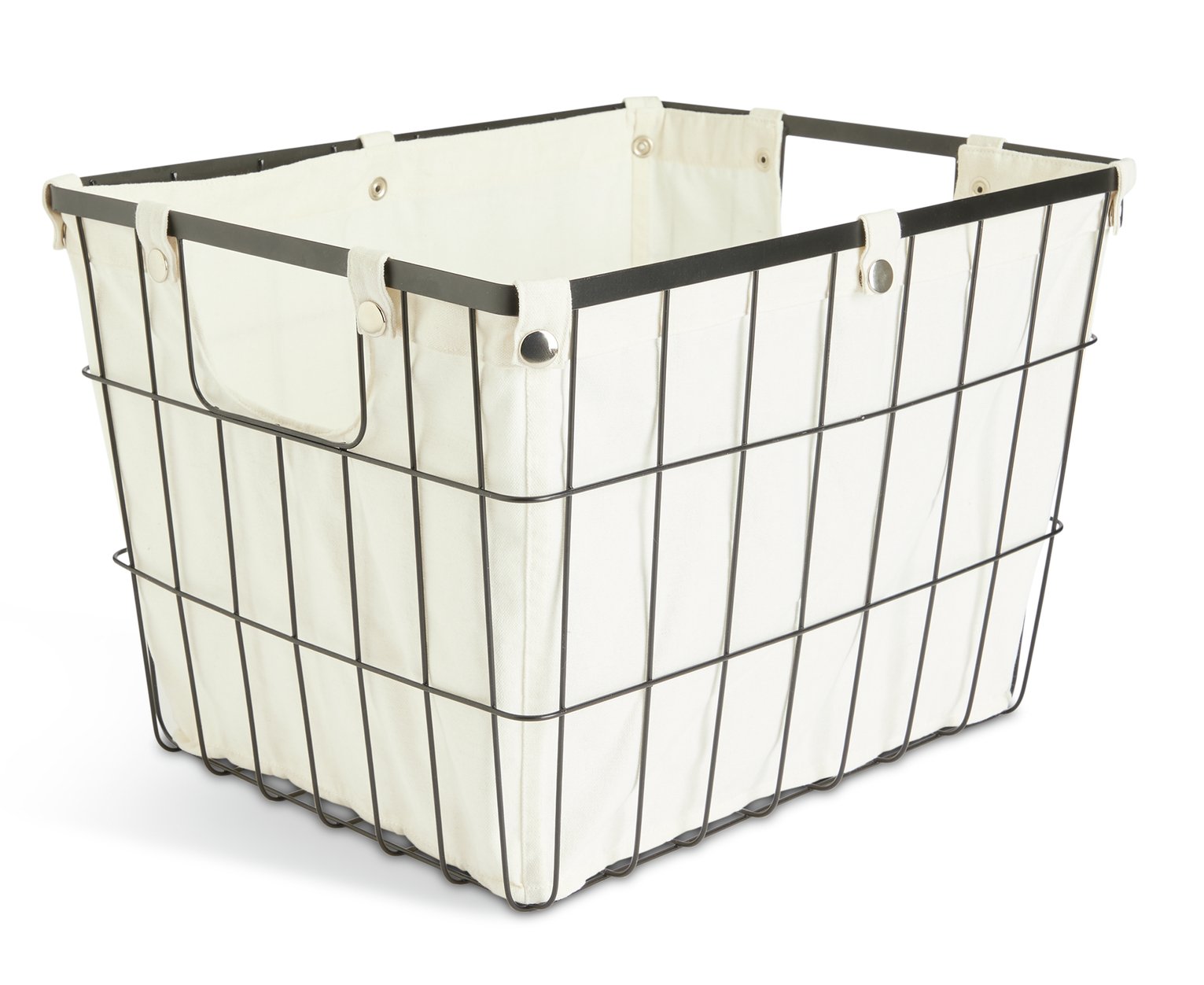Habitat 36 Litre Industrial Wire Storage Basket - White