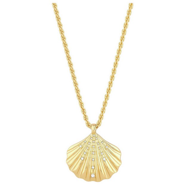 Buy Lipsy Gold Plated Oversized Shell Pendant Necklace Womens necklaces Argos