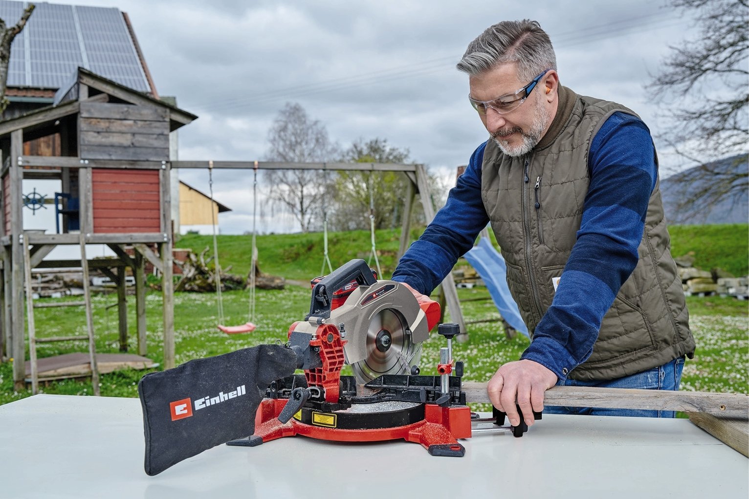 Einhell Power X-Change 210mm Cordless Mitre Saw 