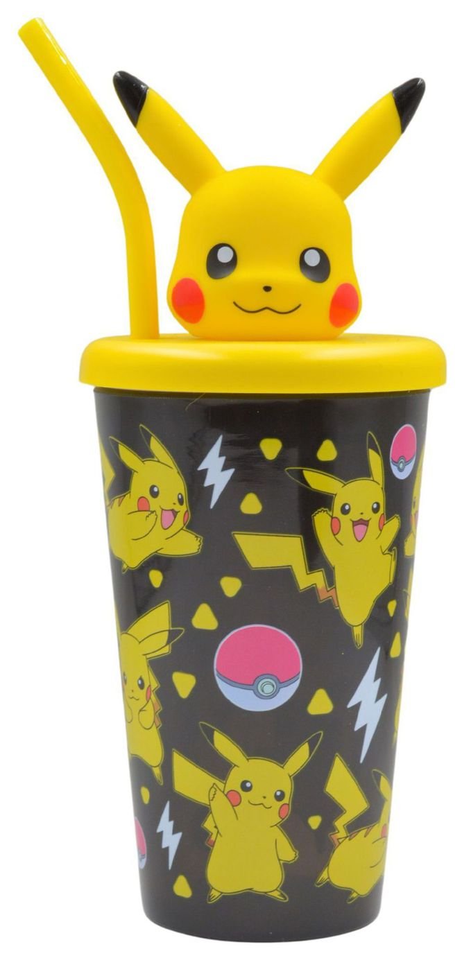 Hox Pokémon 3D Pikachu Black & Yellow Travel Tumbler - 450ml