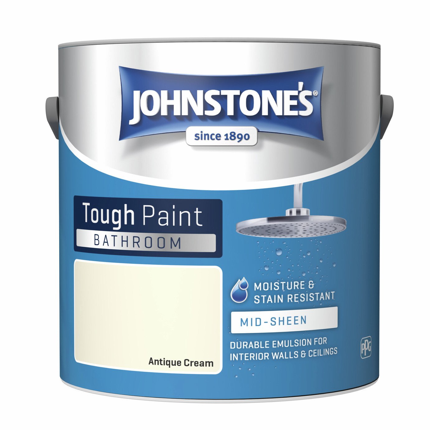 Johnstone's - Bathroom Mid Sheen Paint - Antique Cream 2.5L
