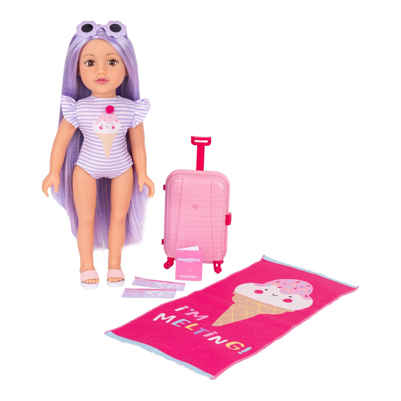 DesignAfriend 18 Inch Two Scoops Holiday Outfit & Accessory