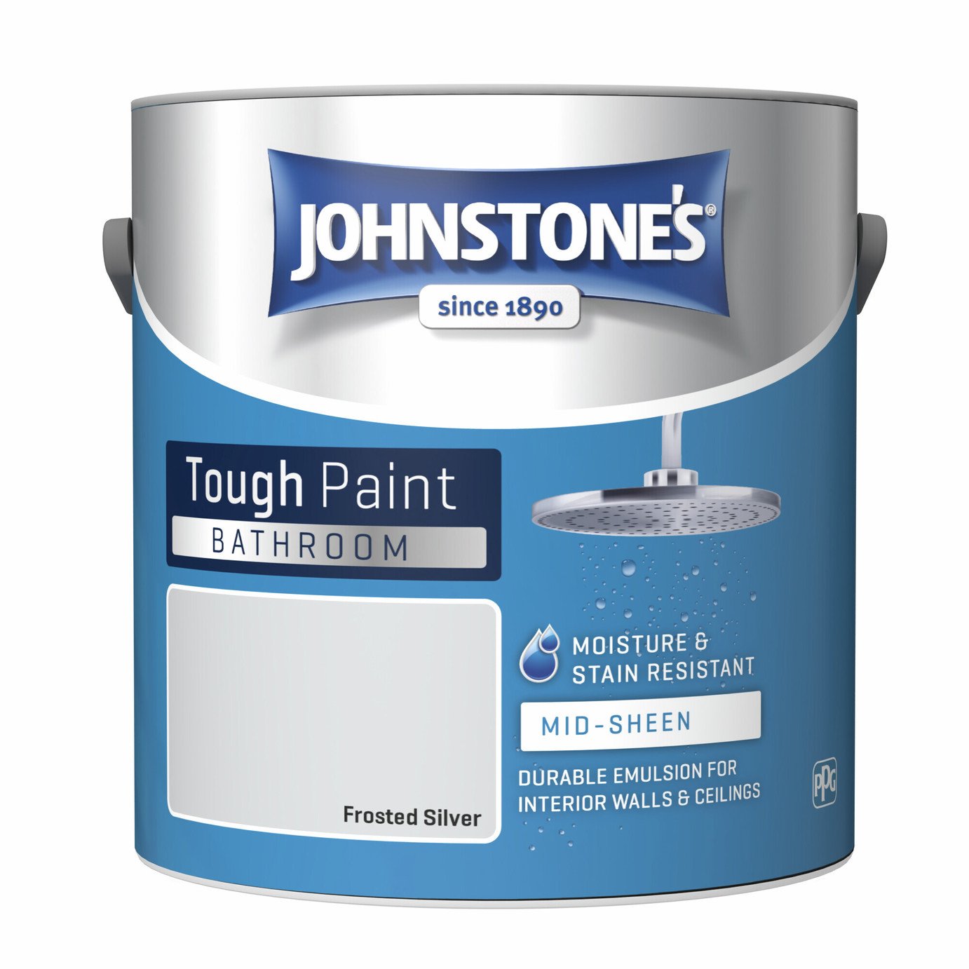 Johnstone's - Bathroom Mid Sheen Paint - Frosted Silver 2.5L