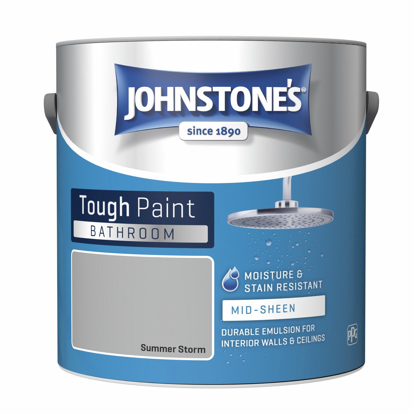 Johnstone's - Bathroom Mid Sheen Paint - Summer Storm 2.5L