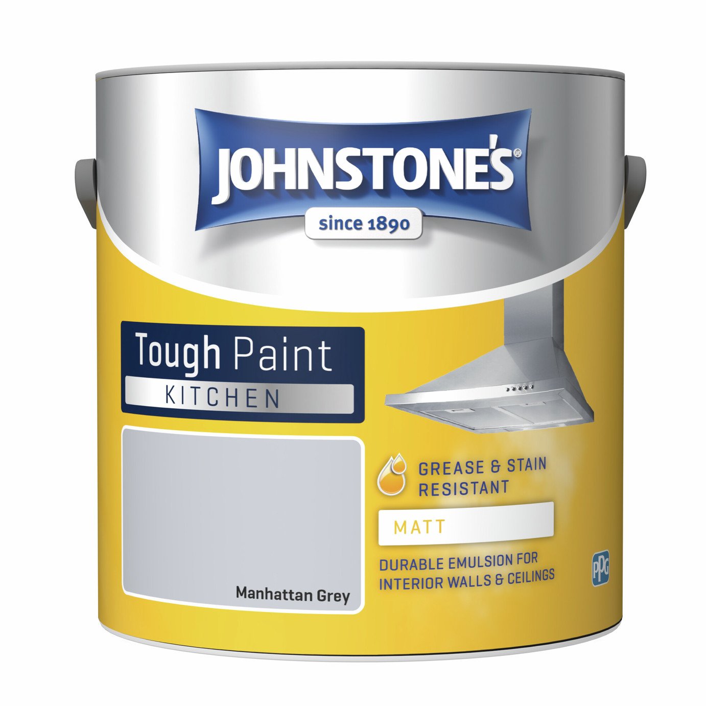 Johnstone's - Kitchen Matt Paint - Manhattan Grey - 2.5L