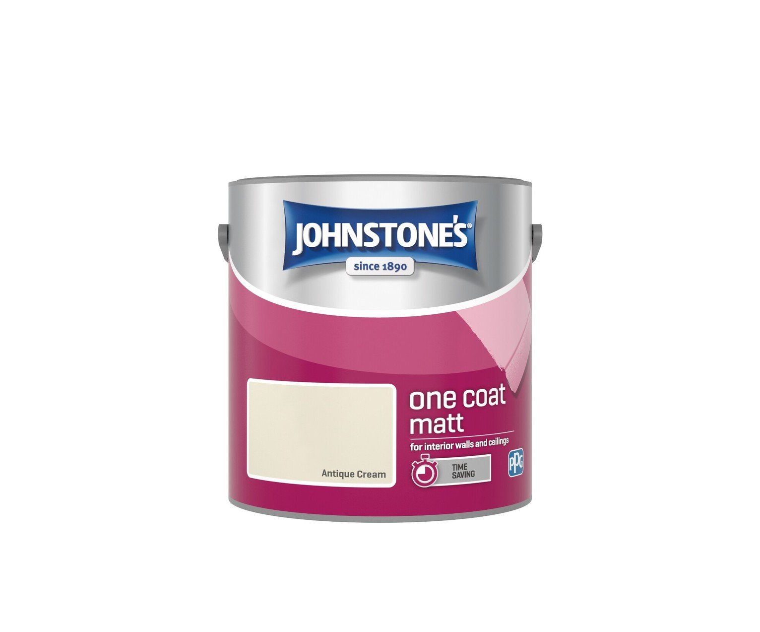 Johnstone's One Coat Matt Paint 2.5L - Antique Cream