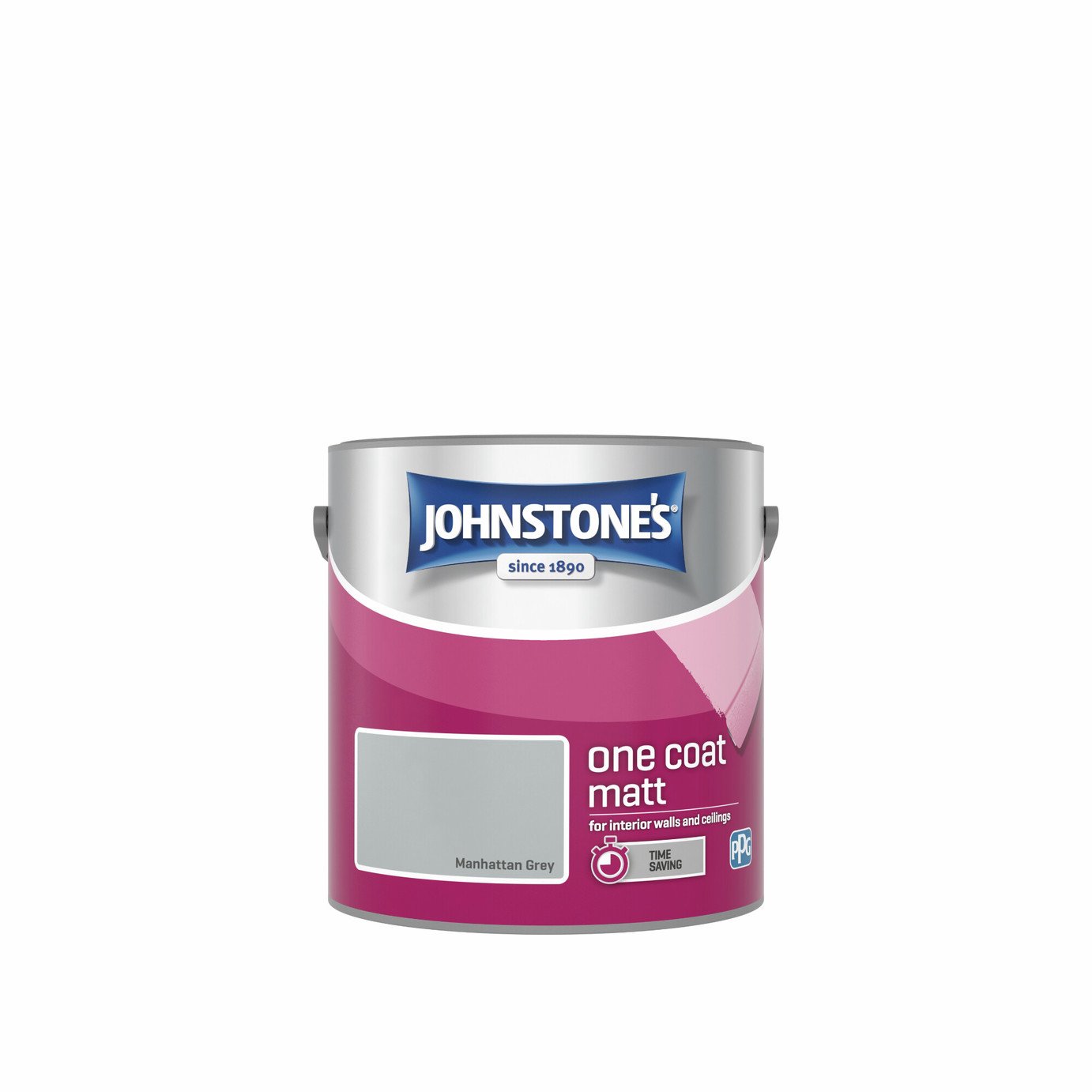 Johnstone's - One Coat Matt Paint - Manhattan Grey - 2.5L