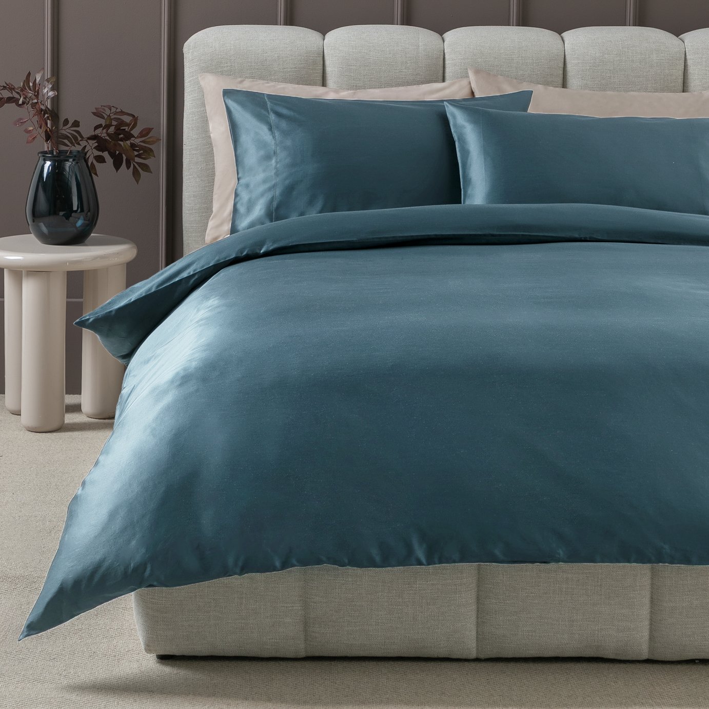 Habitat Cotton 400 TC Stitch Detail Navy Bedding Set