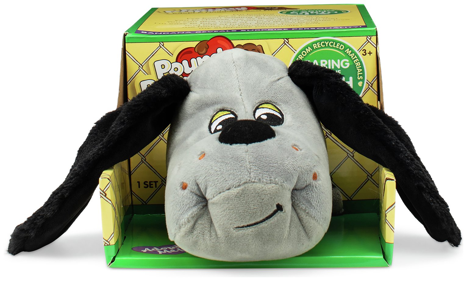 Basic Fun Pound Puppies Classic Gray Lovely Soft Toy
