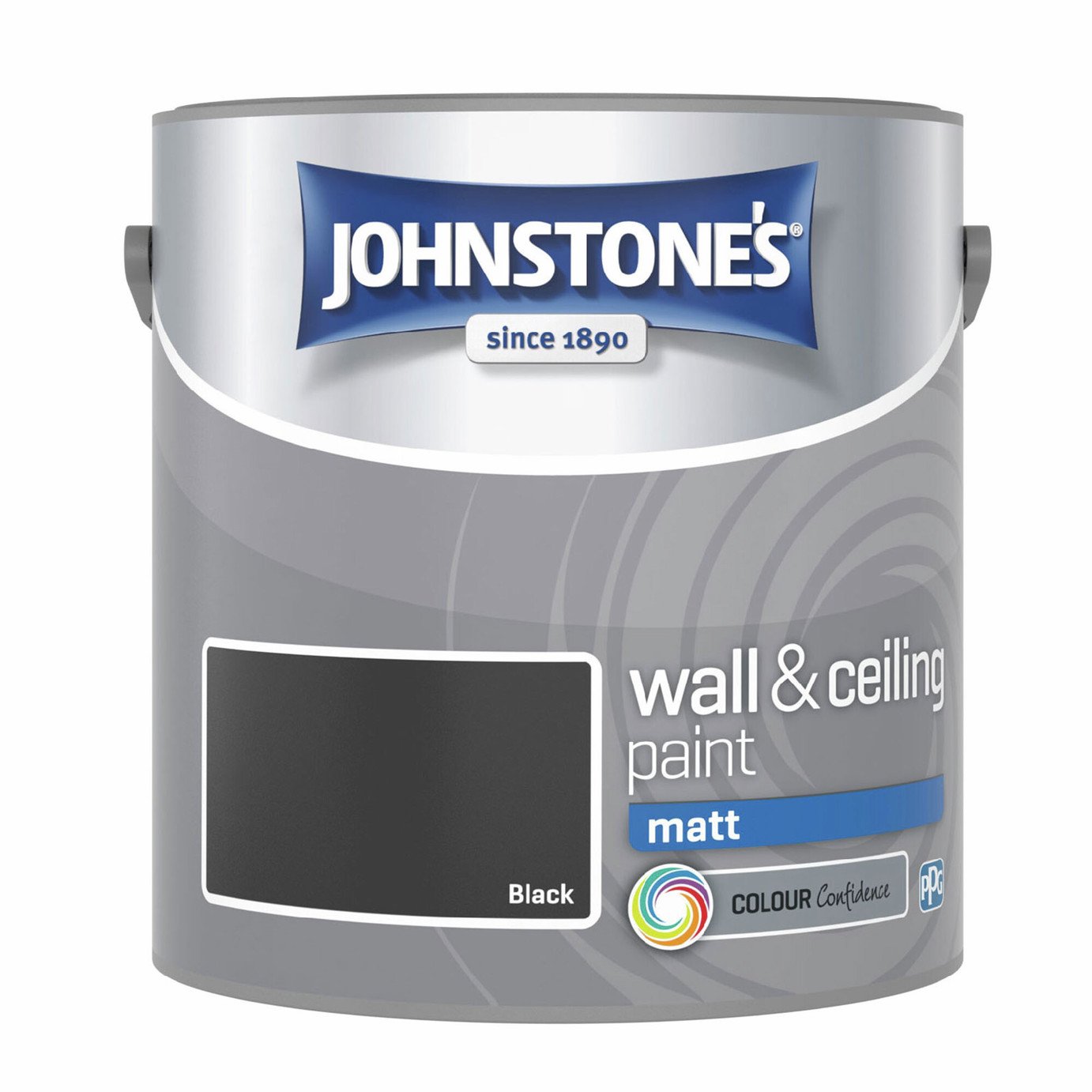 Johnstone's Wall & Ceiling Matt Paint - Black - 2.5L
