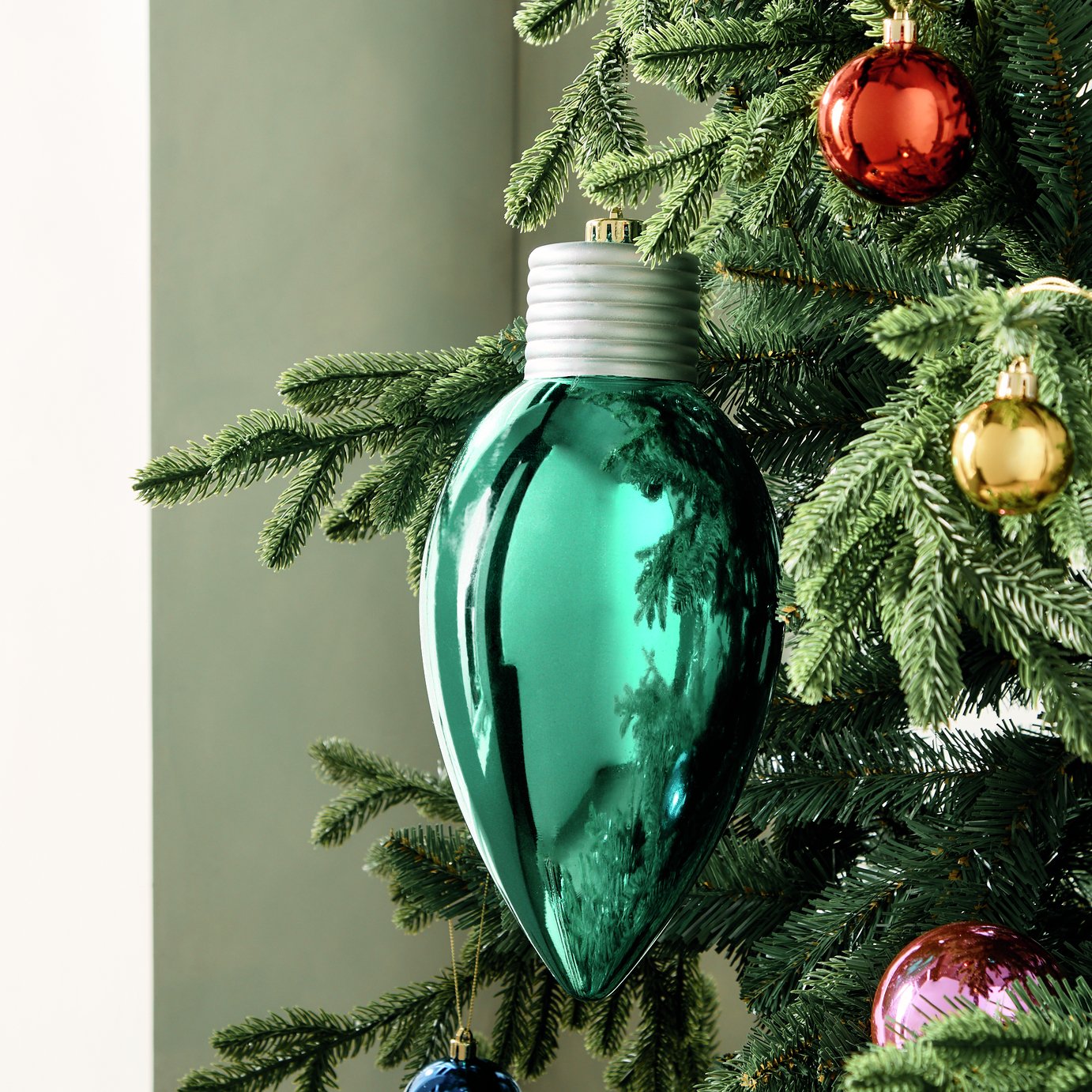 Habitat Single Oversized Green Christmas Hanging Ornament