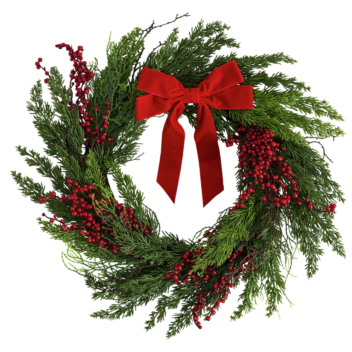 Habitat Classic Red Foliage Christmas Wreath
