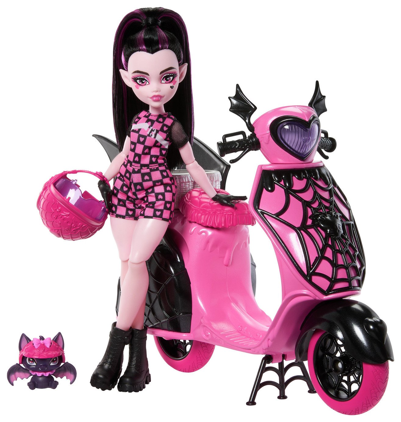 Monster High Draculaura Doll and Scooter Playset & Pet