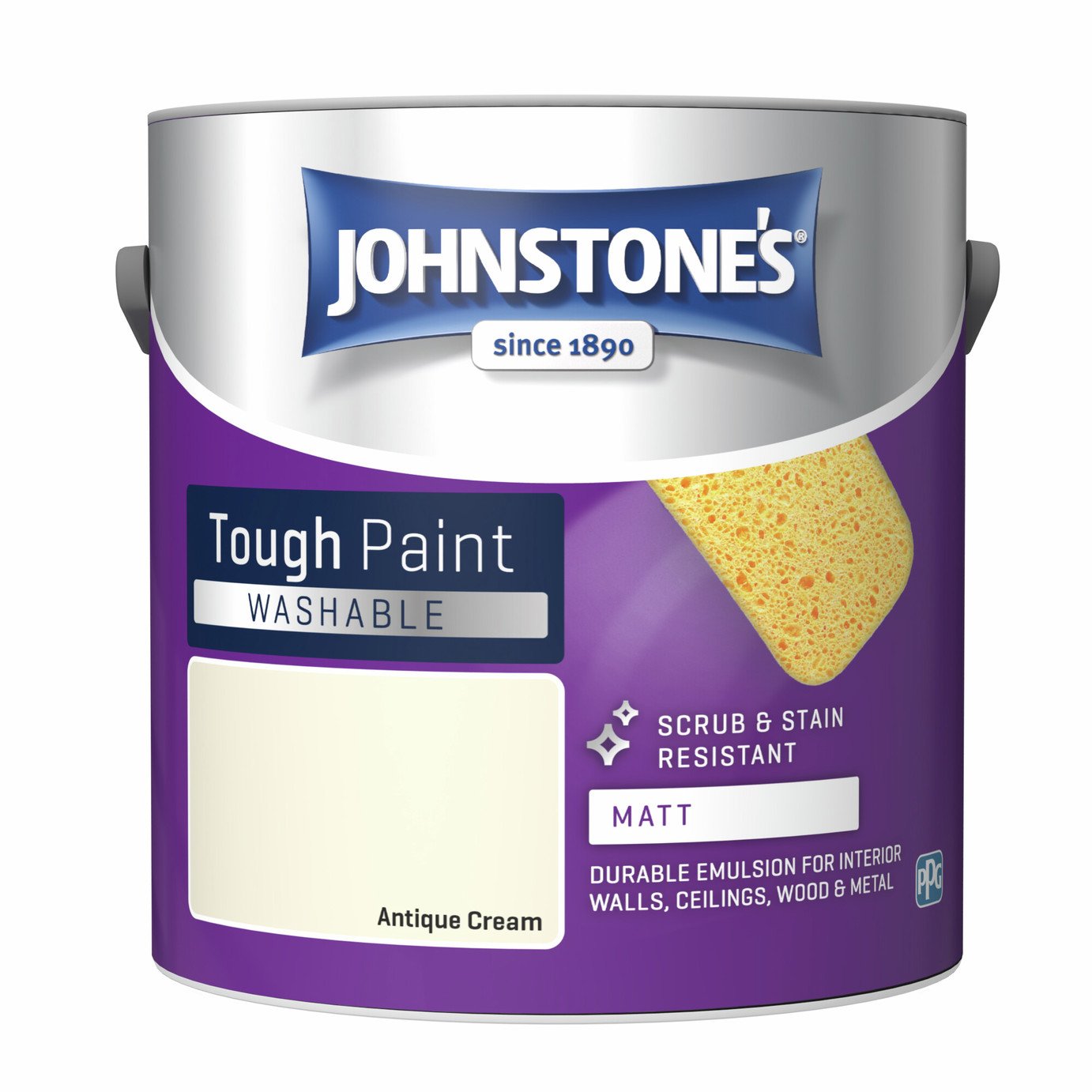 Johnstone's - Washable Matt Paint - Antique Cream - 2.5L