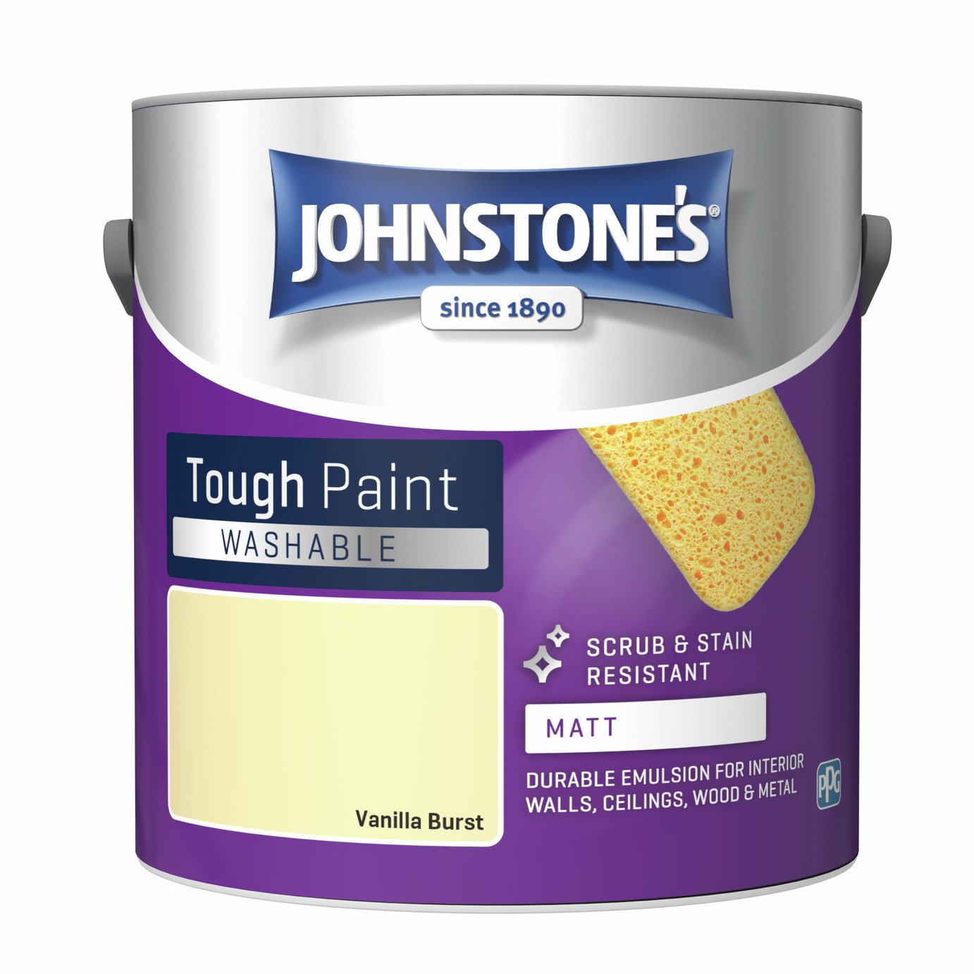 Johnstone's - Washable Matt Paint - Vanilla Burst - 2.5L