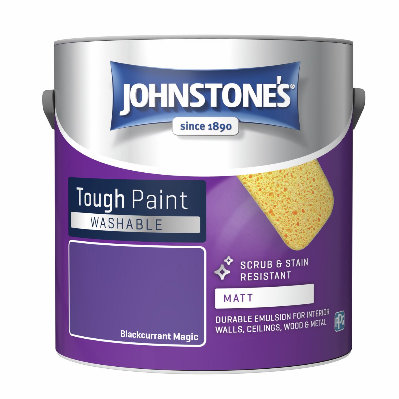 Johnstone's - Washable Matt Paint - Blackcurrant - 2.5L