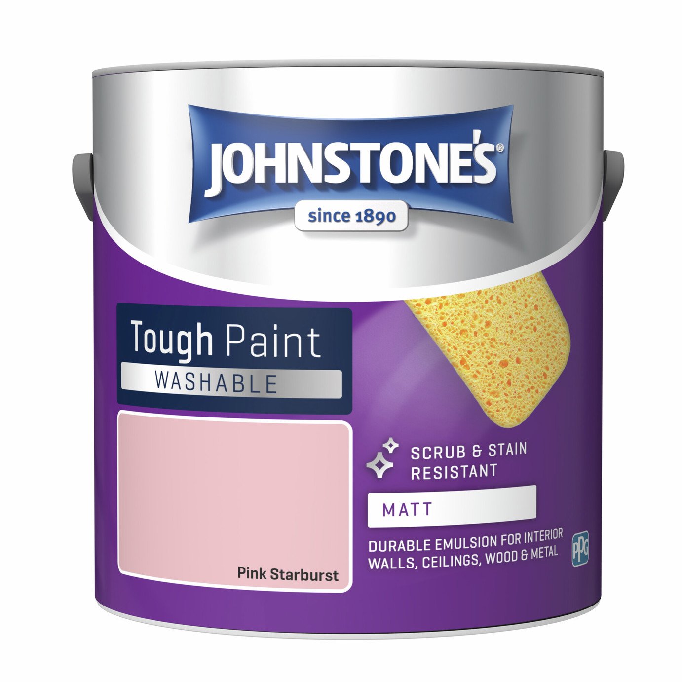 Johnstone's - Washable Matt Paint - Pink Starburst - 2.5L