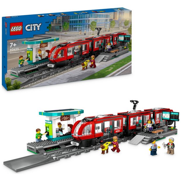 Buy LEGO City Downtown Tram and Station Toy Set 60423 Toy trains Argos