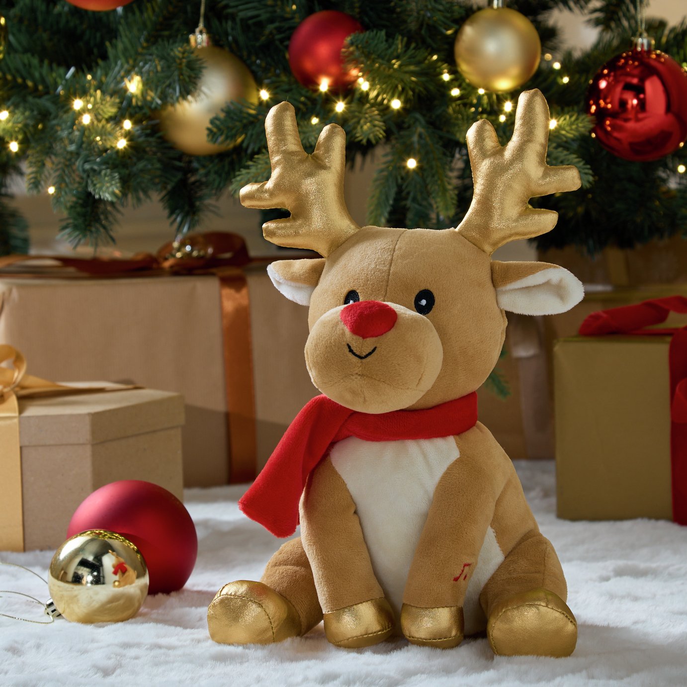 Argos Home Reindeer Animated Soft Toy