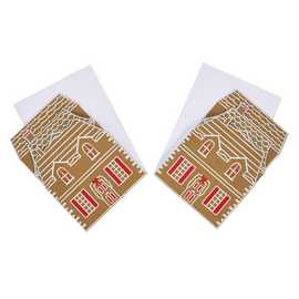 Argos Home Pack of 10 Gingerbread House Christmas Cards