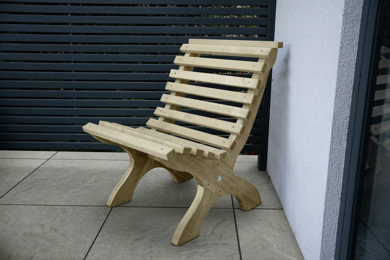 Forest Garden Kuba Wooden Garden Chair - Natural