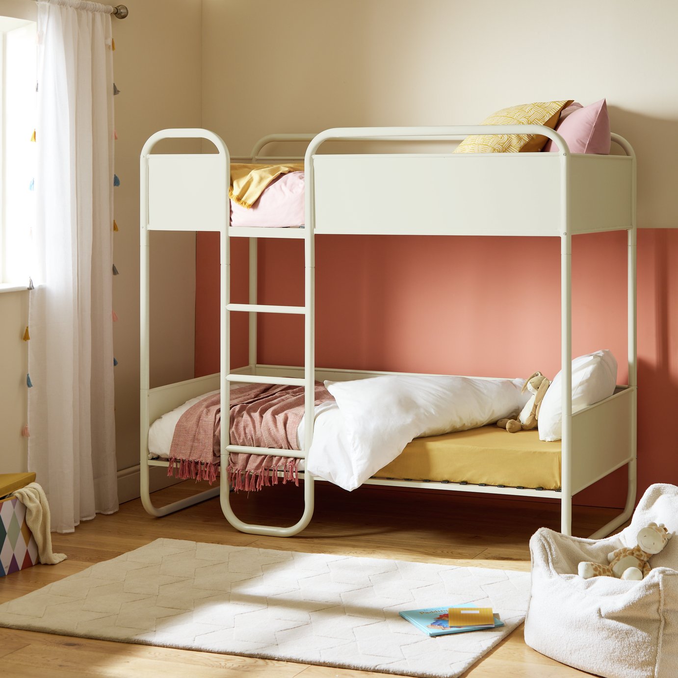 Habitat Kids Rory Single Metal Bunk Bed - Pale Grey
