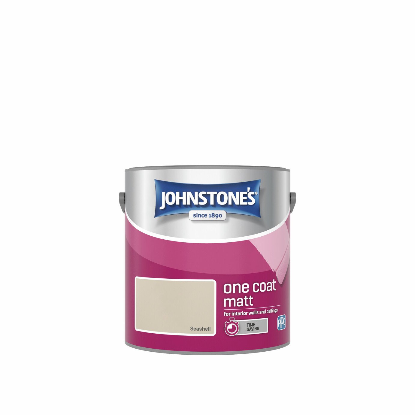 Johnstone's One Coat Matt Paint - Seashell - 2.5L