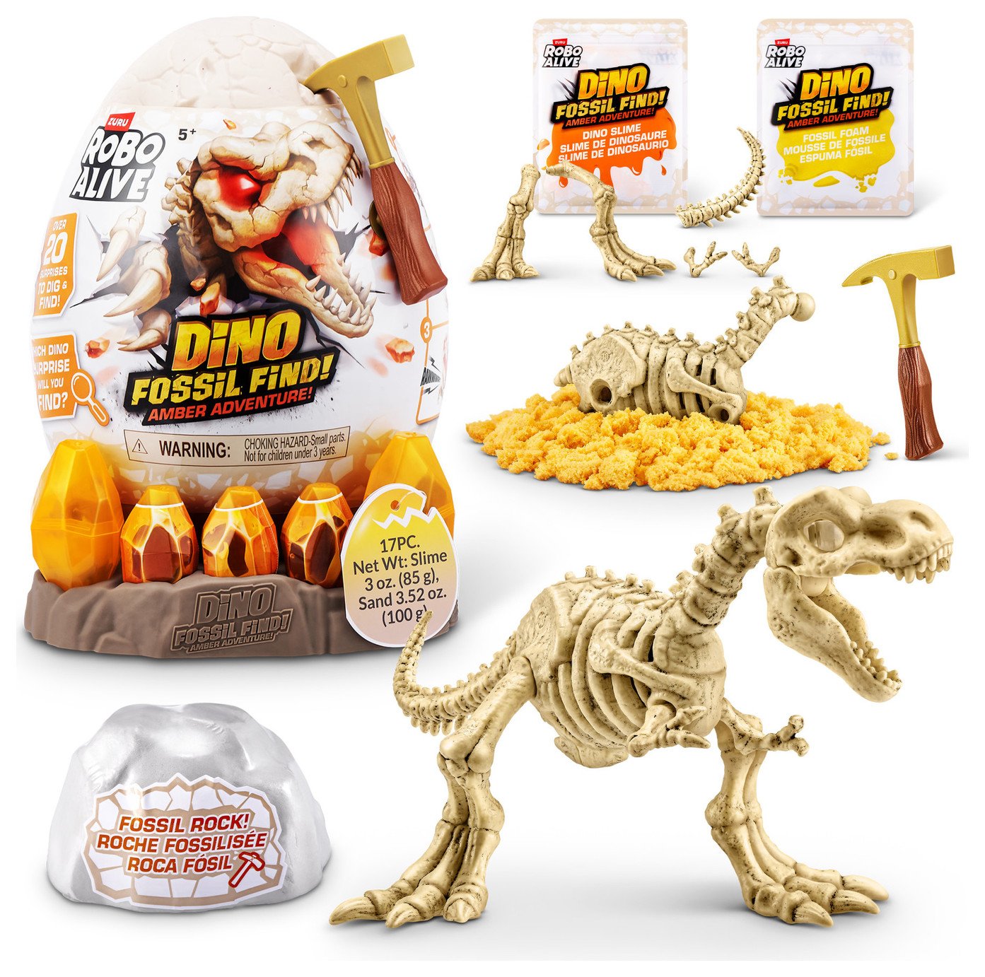 Robo Alive Amber Fossil Find Adventure Playset