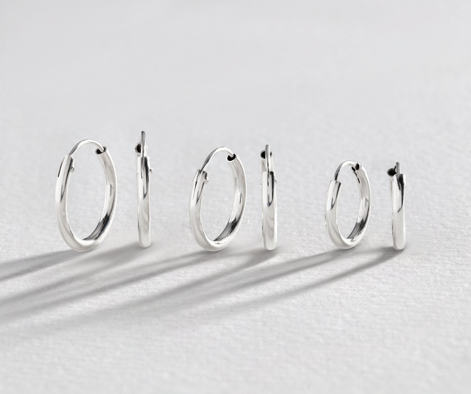 Revere Sterling Silver Sleeper Hoop Earrings Set of 3