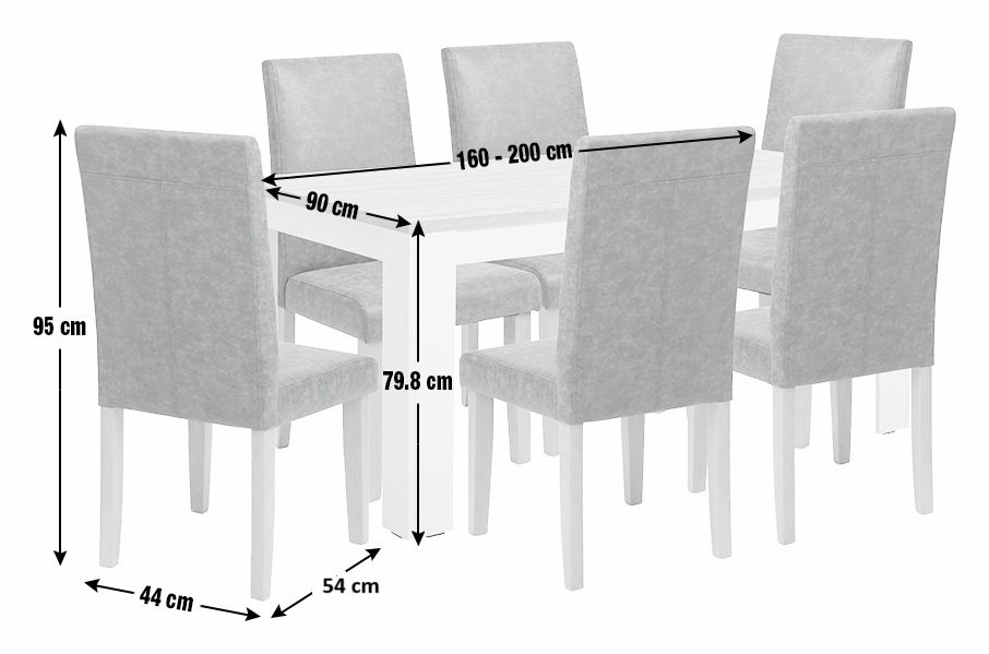 Argos Home Preston Extending Grey Dining Table & 6 Chairs