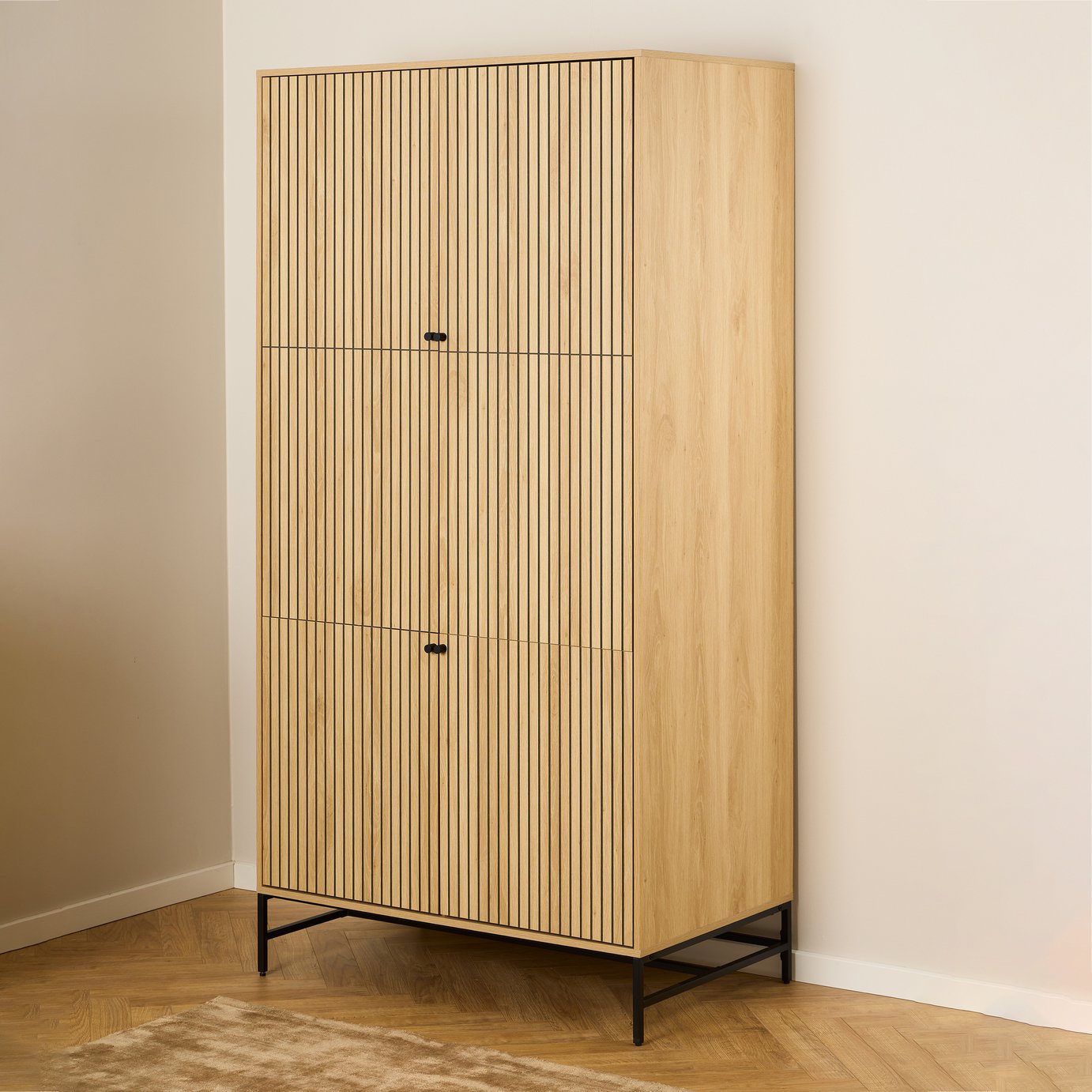 Furniture To Go Albany 4 Door Wardrobe - Natural