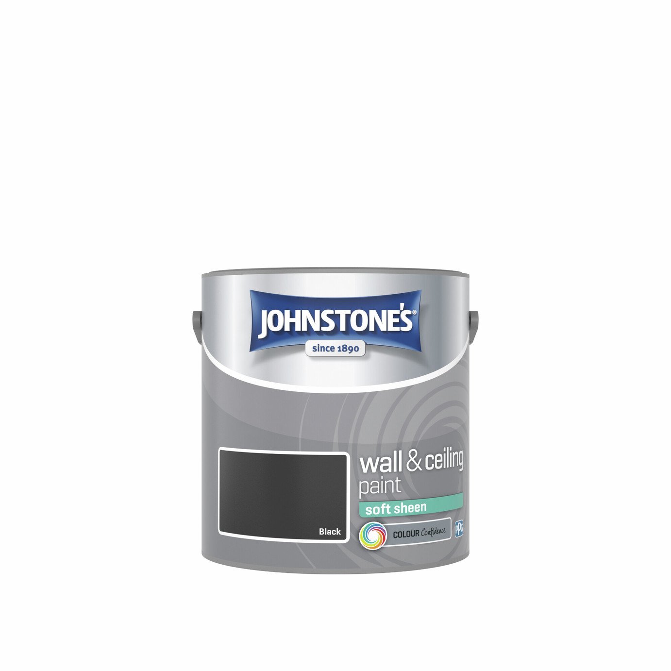Johnstone's Soft Sheen Paint - Black - 2.5L